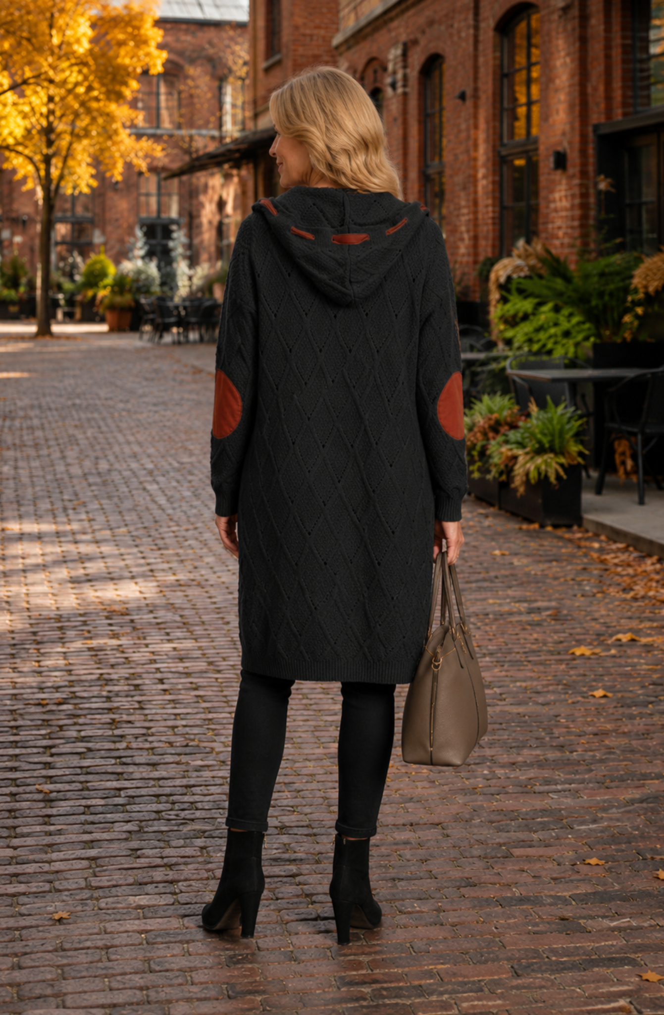 Aurélie™ Hooded Knit Long Cardigan