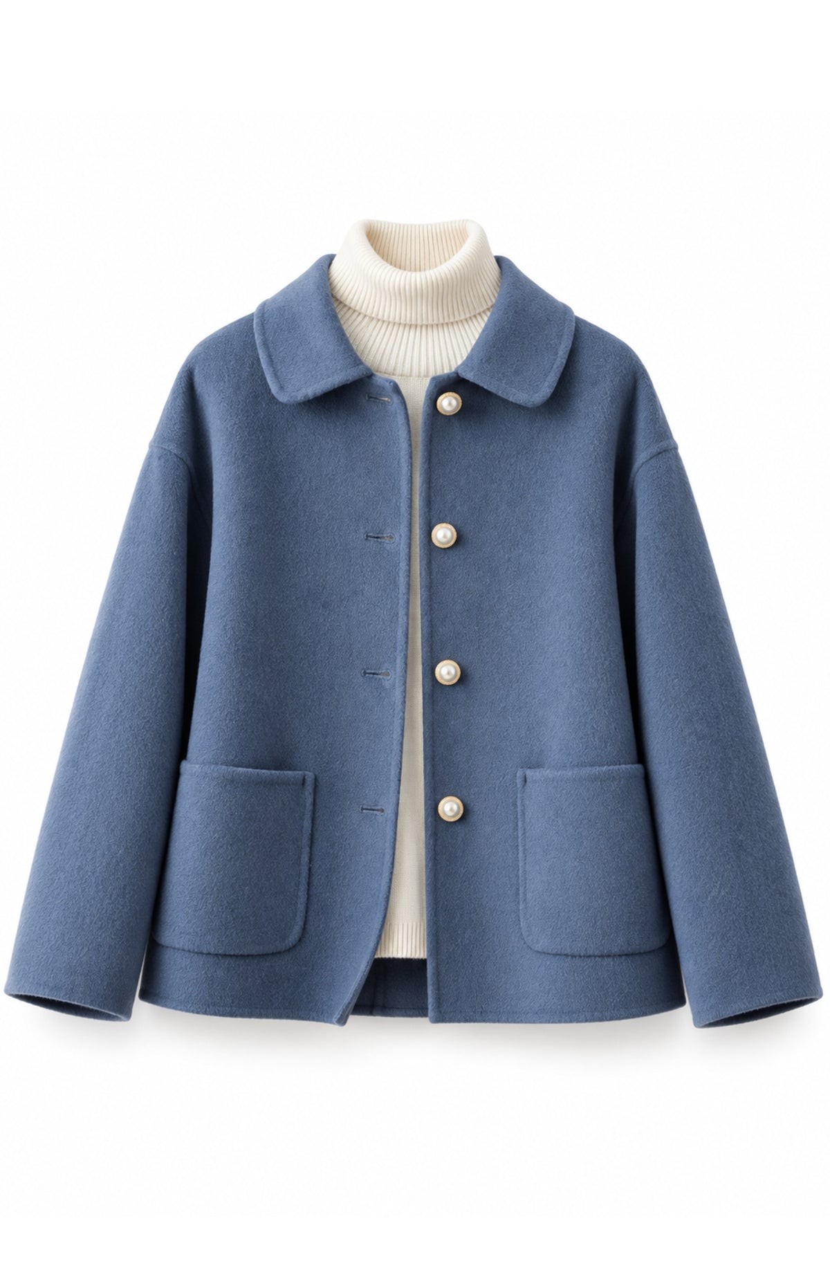 Marielle™ Pearl-Button Wool Jacket