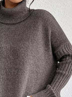 Turtleneck Dropped Shoulder Sweater