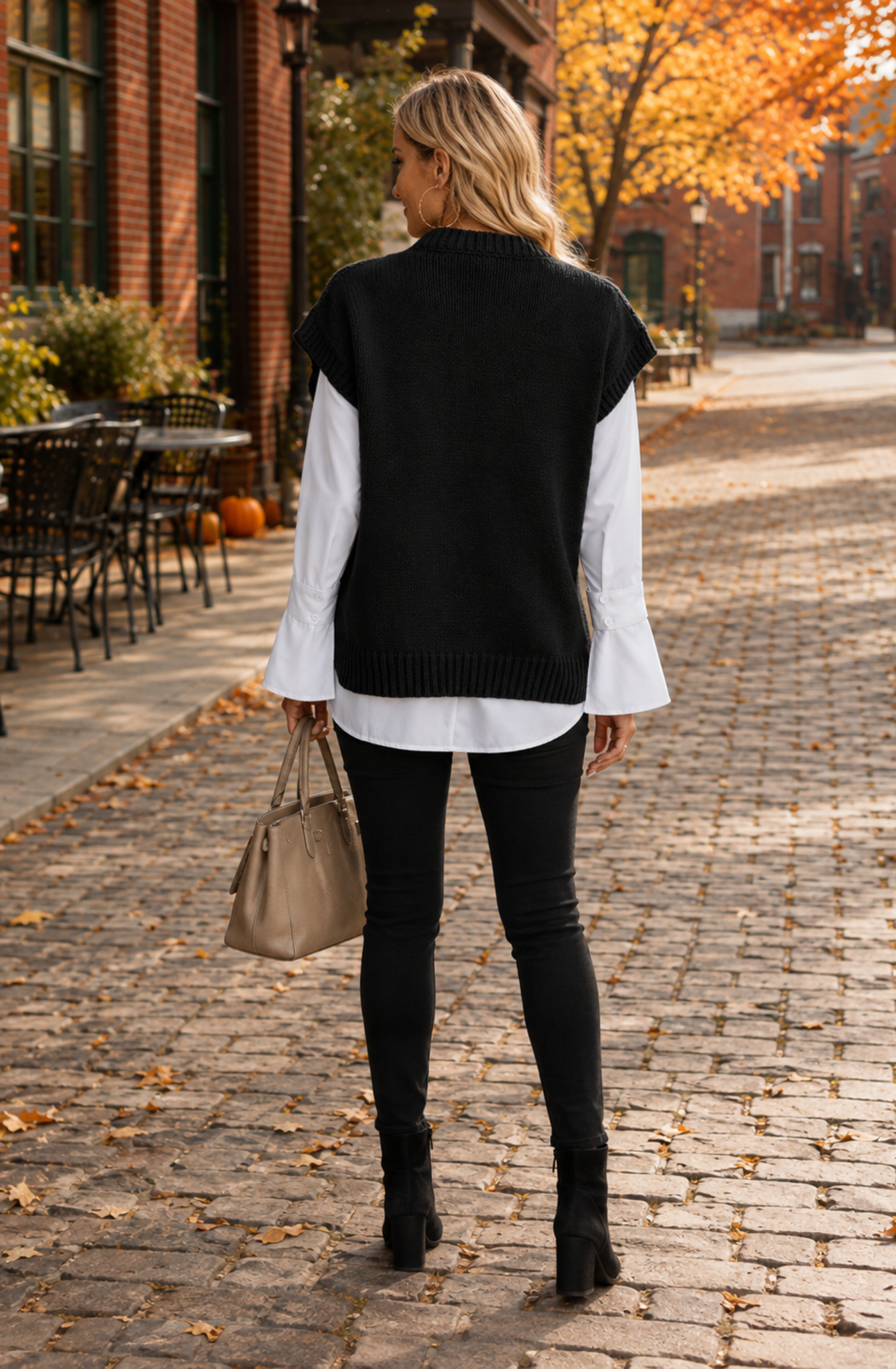 Cable Knit Sweater Vest for Women