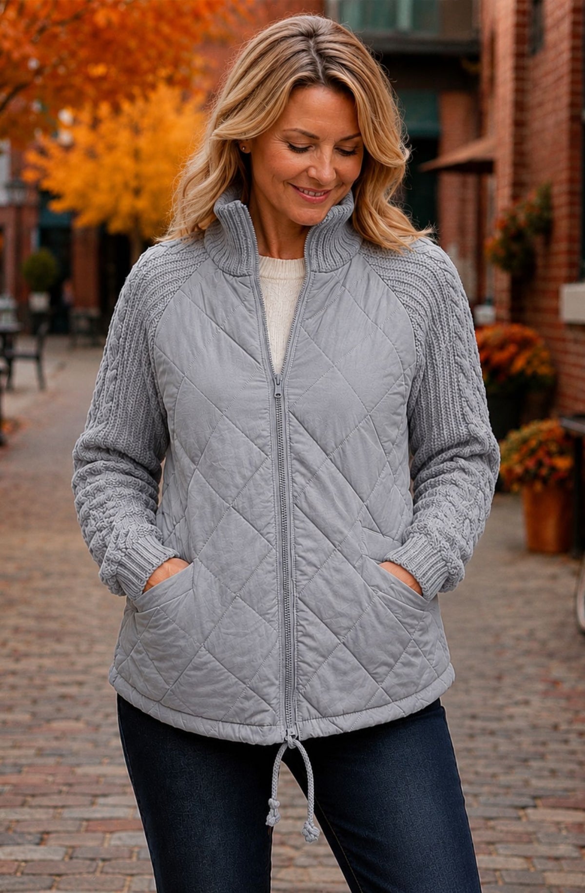 Sienna™ Quilted Knit Zip Jacket