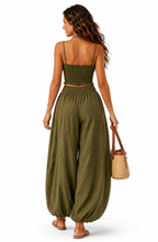 Yara™ | Smocked Crop Top & Wide-Leg Set