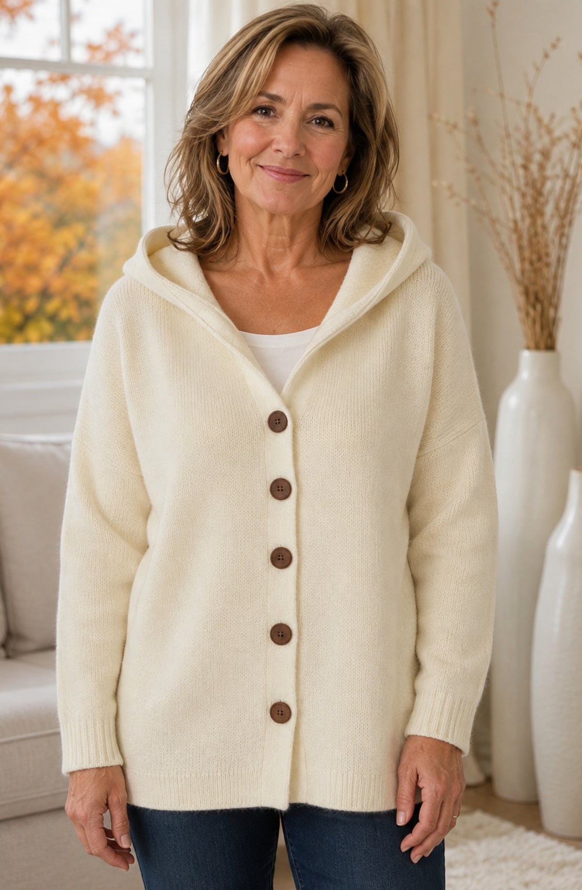 Amélie™ | Relaxed Hooded Knit Cardigan