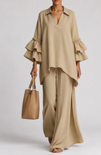 Celeste™ | Ruffle Sleeve Wide-Leg Set