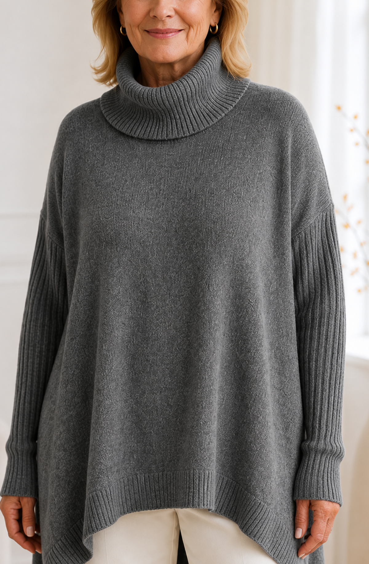 Elowen™ Asymmetrical Turtleneck Sweater