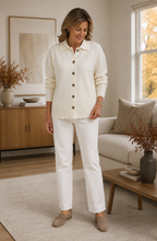 Élise™ Classic Collared Knit Cardigan