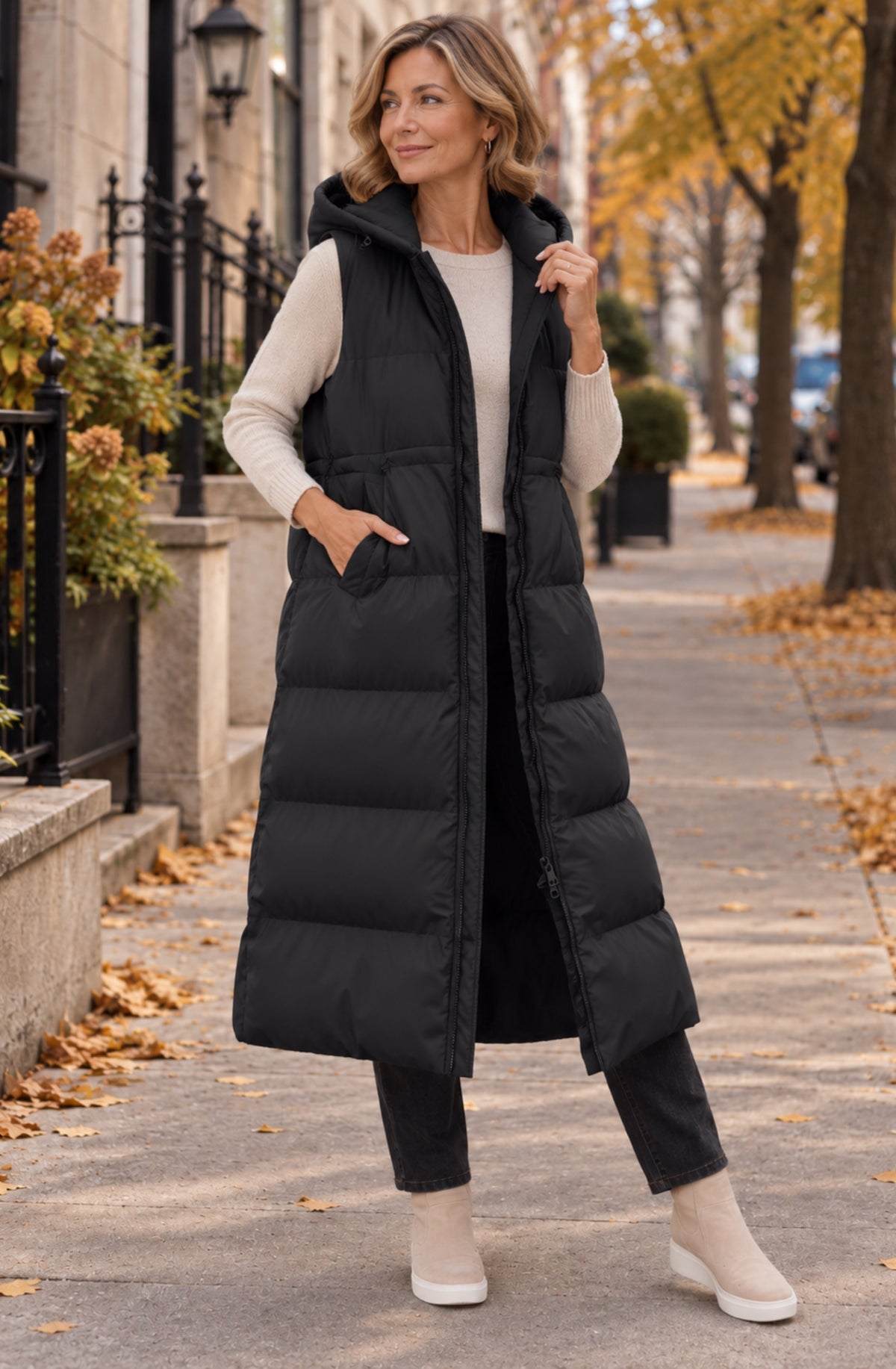 Valenne™ Maxi Hooded Puffer Vest