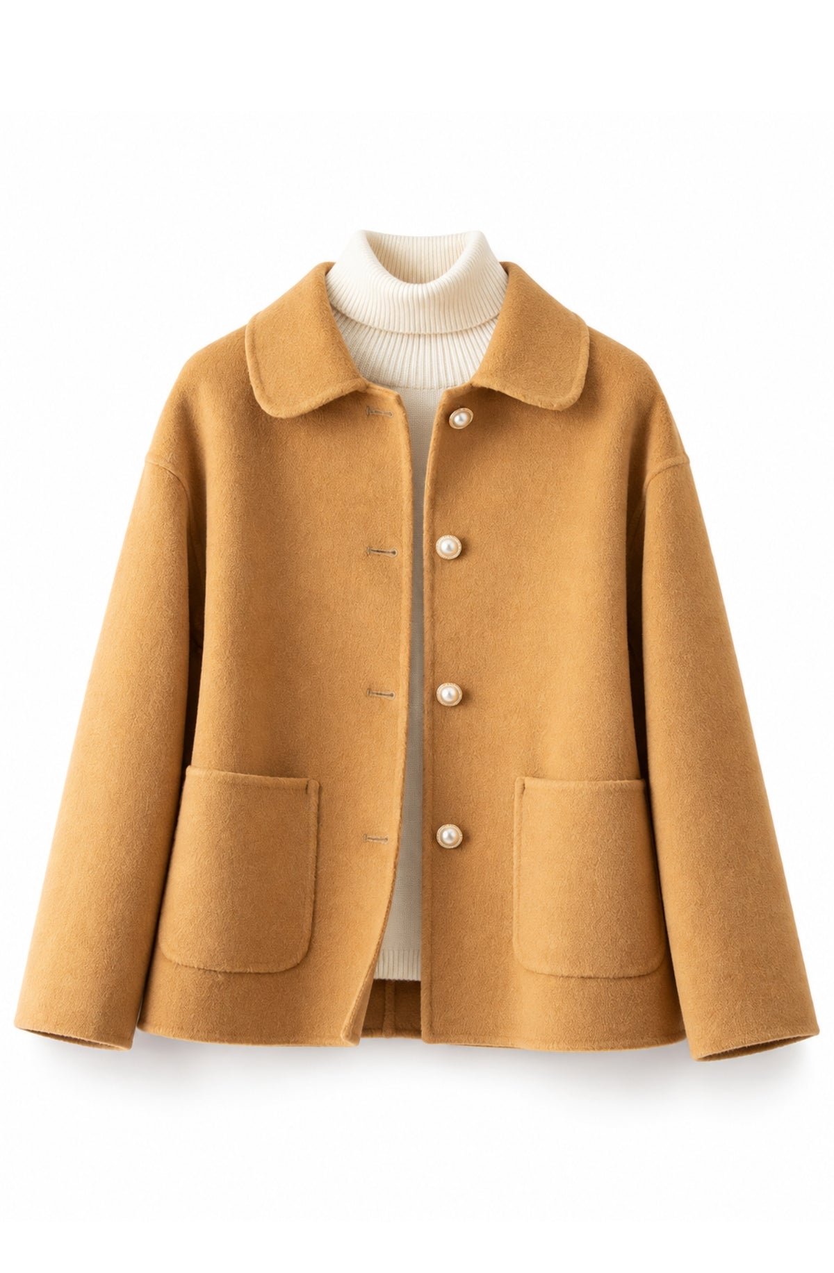 Marielle™ Pearl-Button Wool Jacket