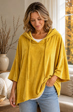 Élodie™ Oversized Velvet Hooded Top