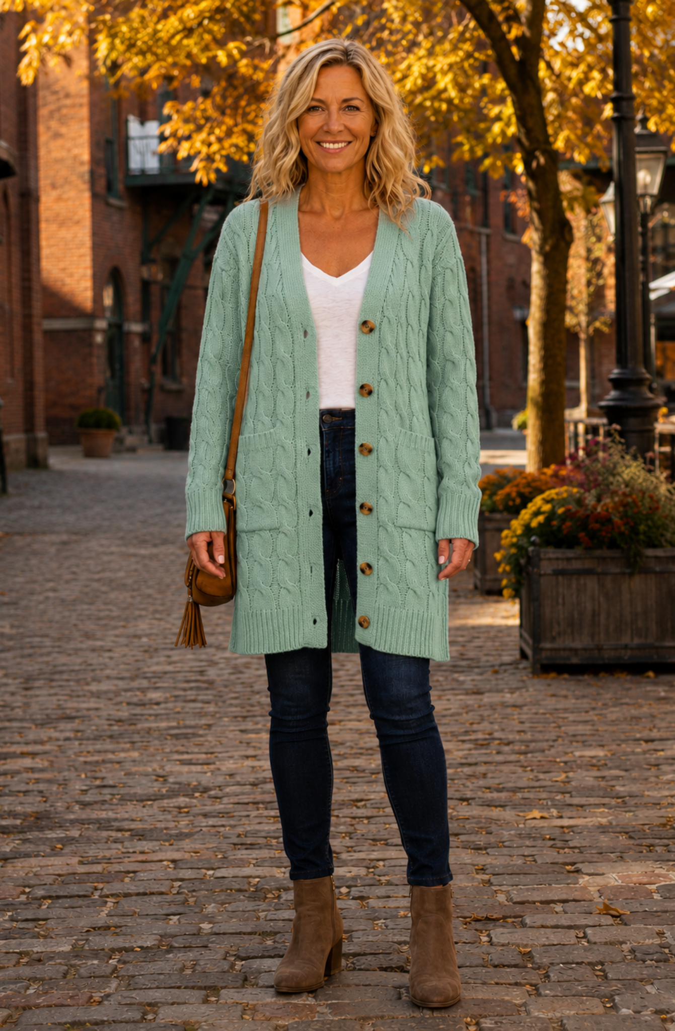 Charlotte™ Cable Knit Long Cardigan