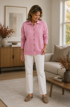 Élise™ Classic Collared Knit Cardigan