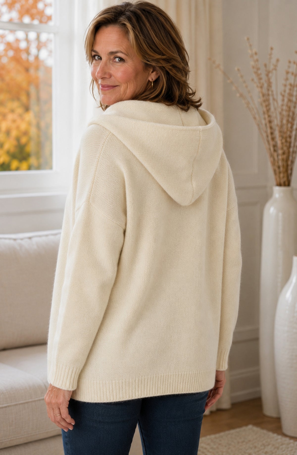 Amélie™ | Relaxed Hooded Knit Cardigan