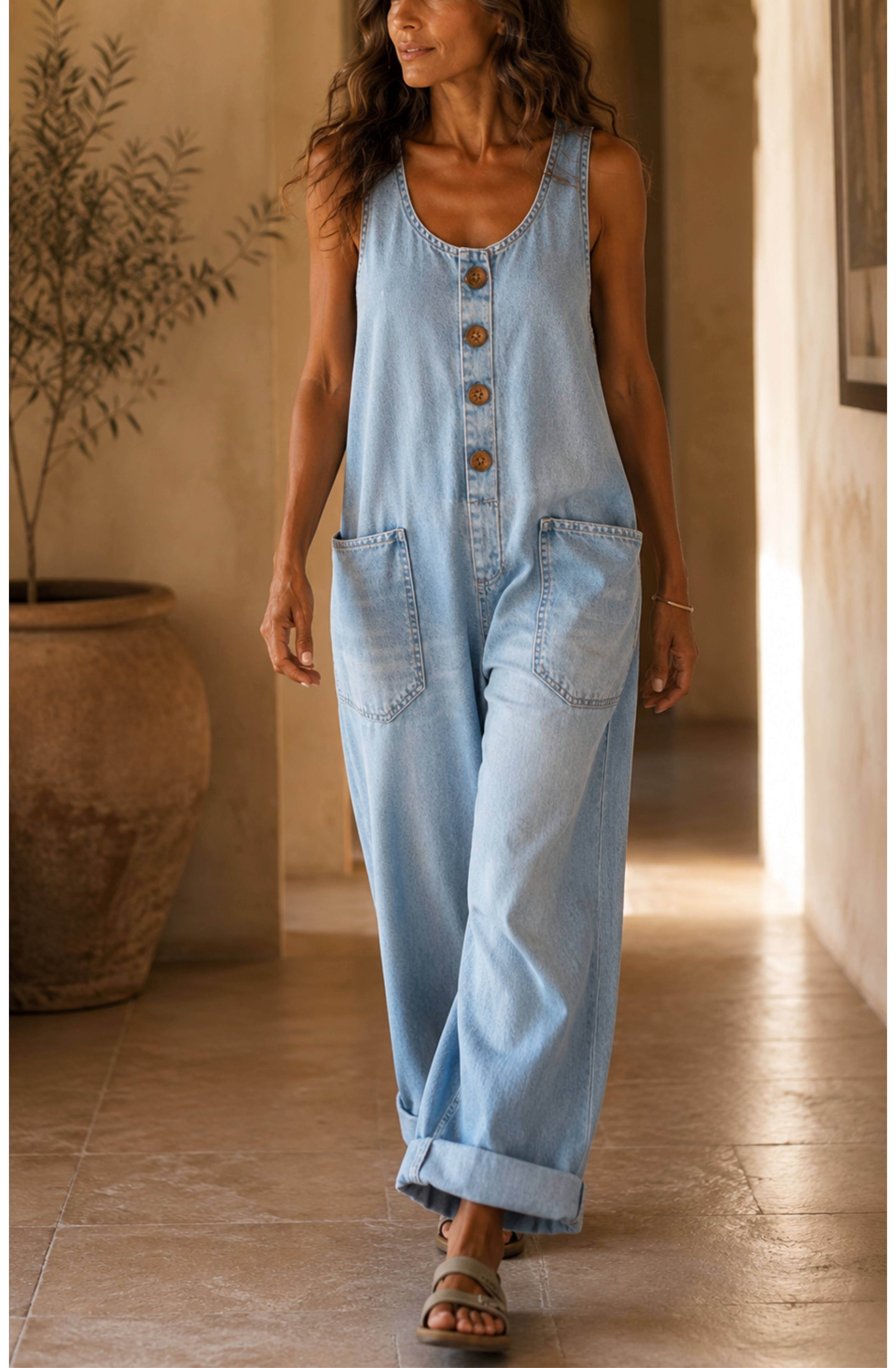 Sienna™ | Relaxed Denim Jumpsuit