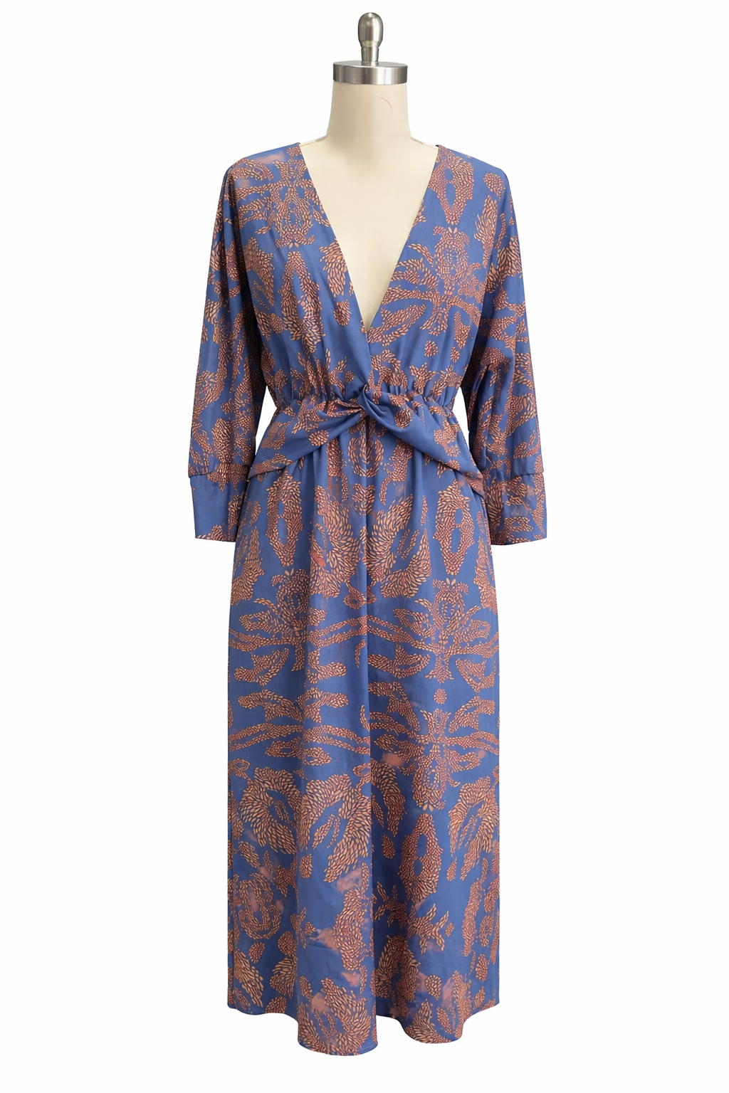 AuroraBelle™ | Elegant V-Neck Midi Dress