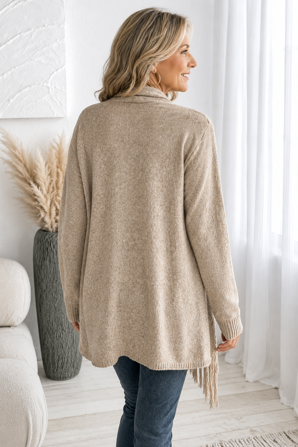 Sienna™ Fringe Wrap Knit Sweater