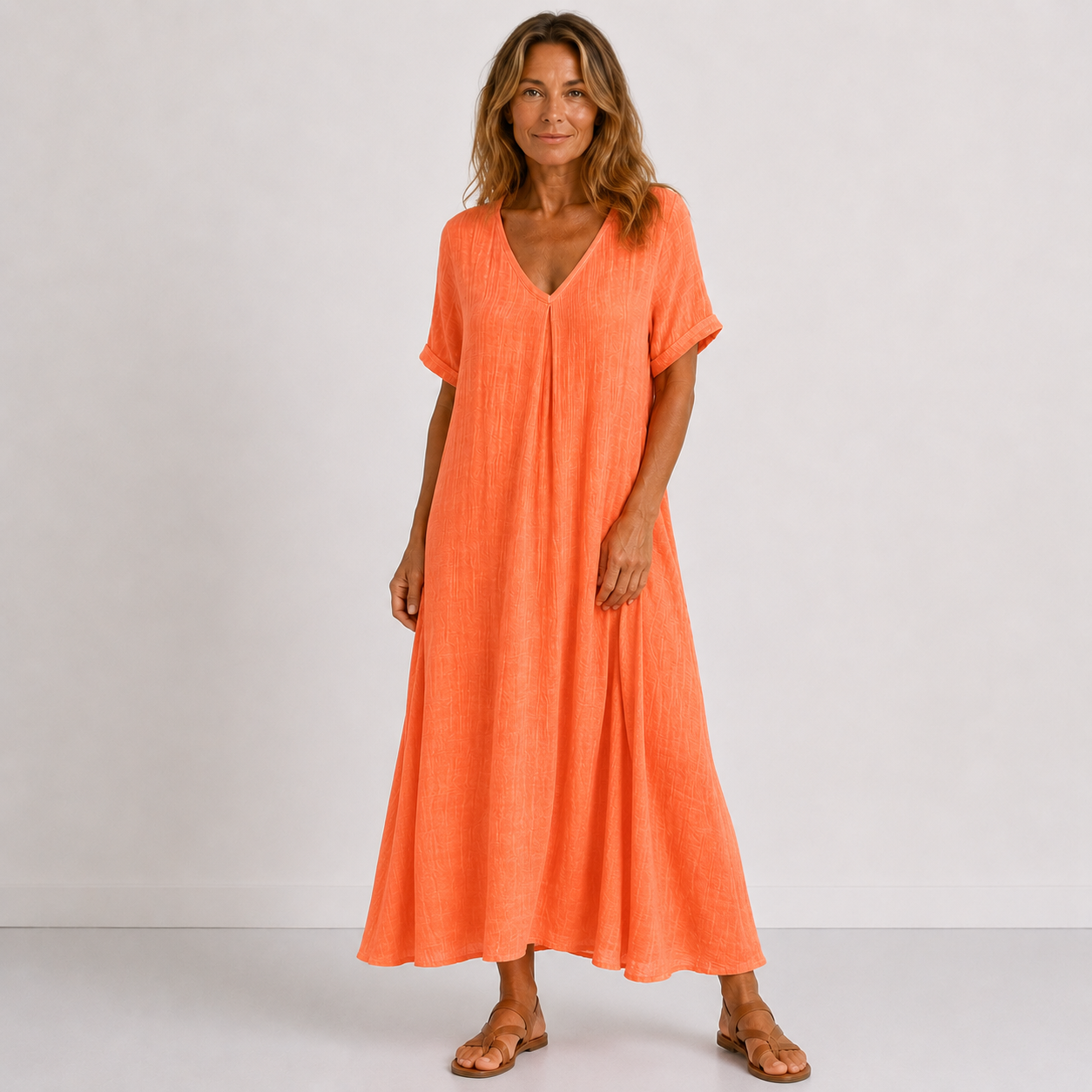 Violette - Robe longue fluide