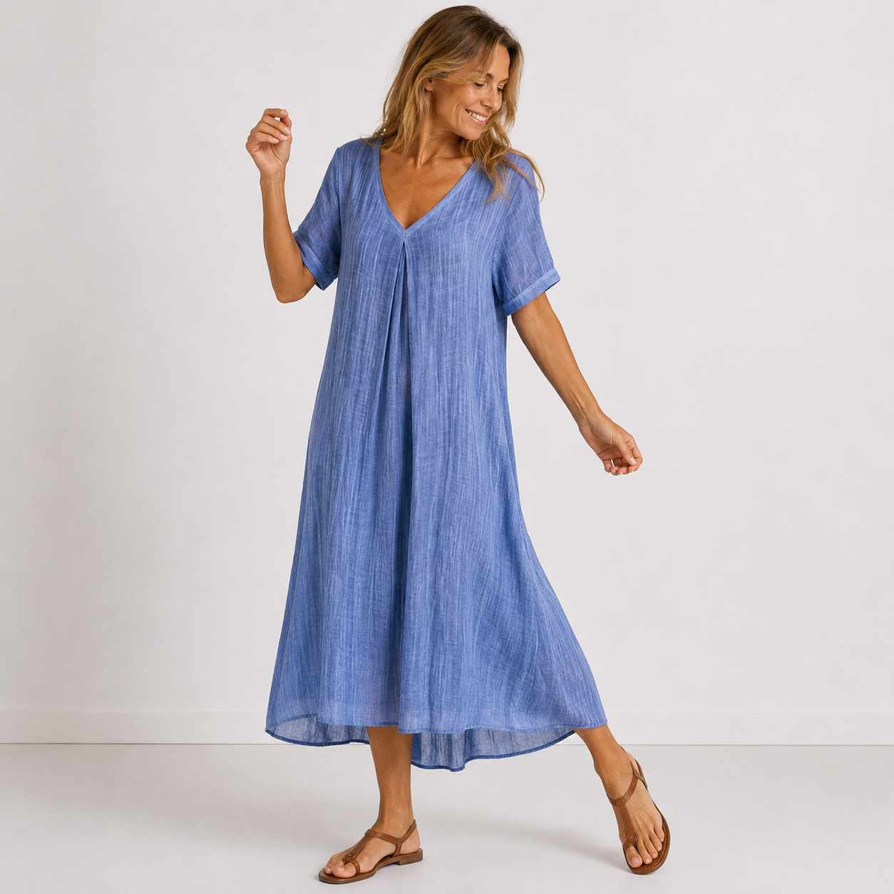 Violette - Robe longue fluide