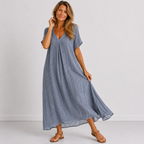 Violette - Robe longue fluide