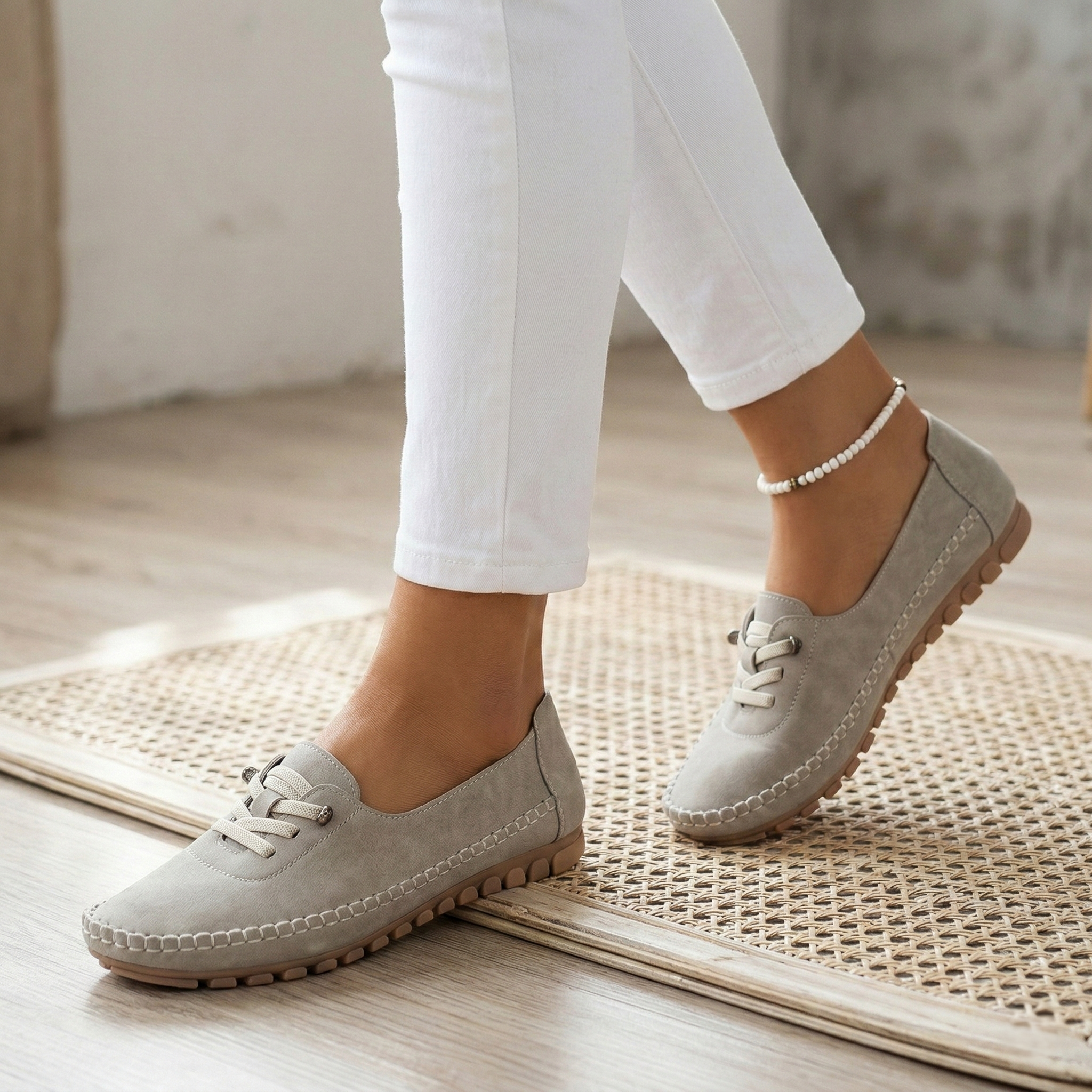 MapleStride™ | Soft-Step Lace-Up Moccasins