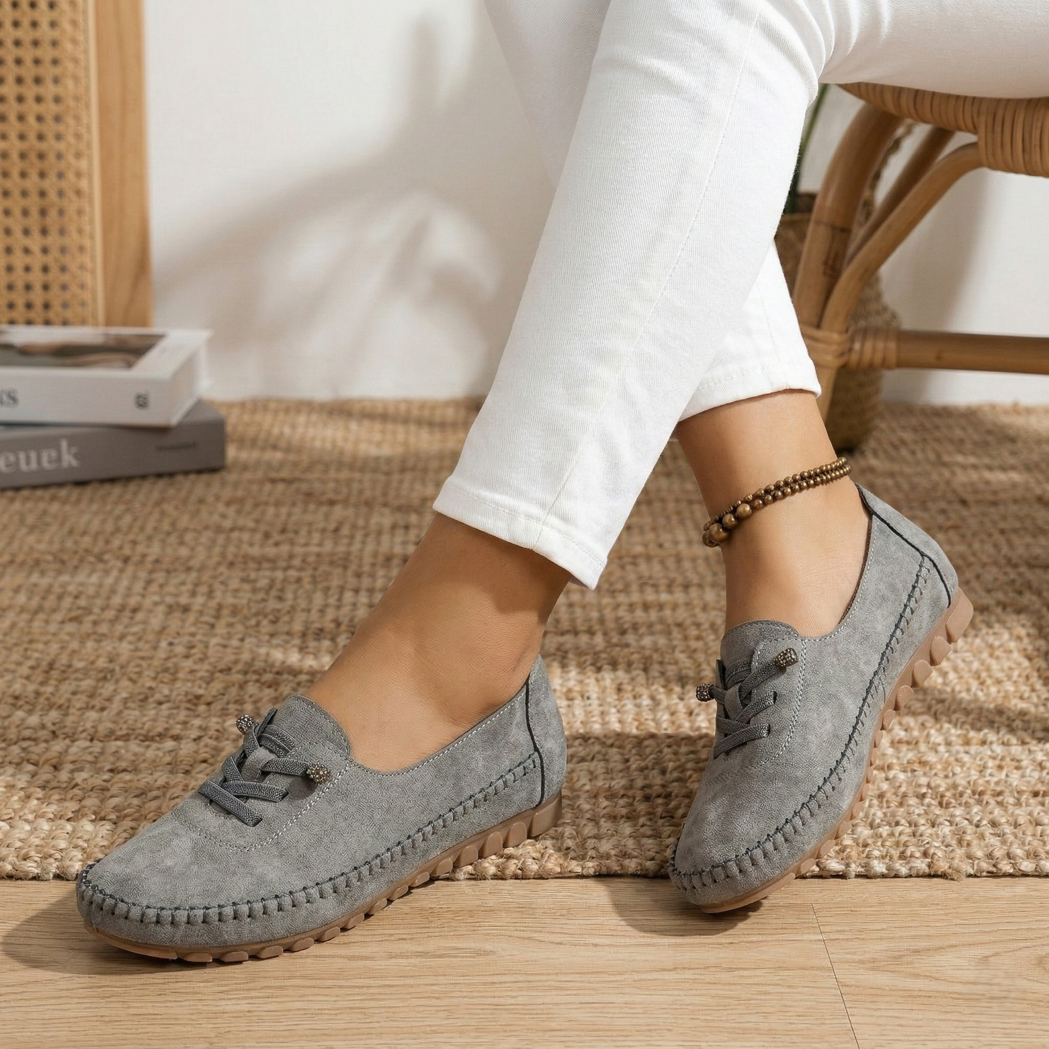 MapleStride™ | Soft-Step Lace-Up Moccasins