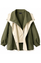 Améliane™ Contrast Hooded Windbreaker