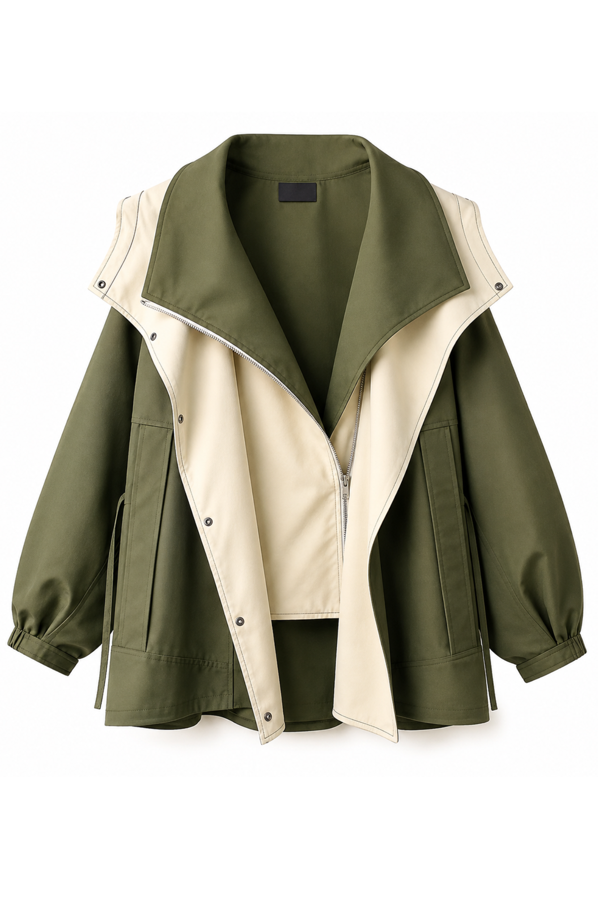 Améliane™ Contrast Hooded Windbreaker