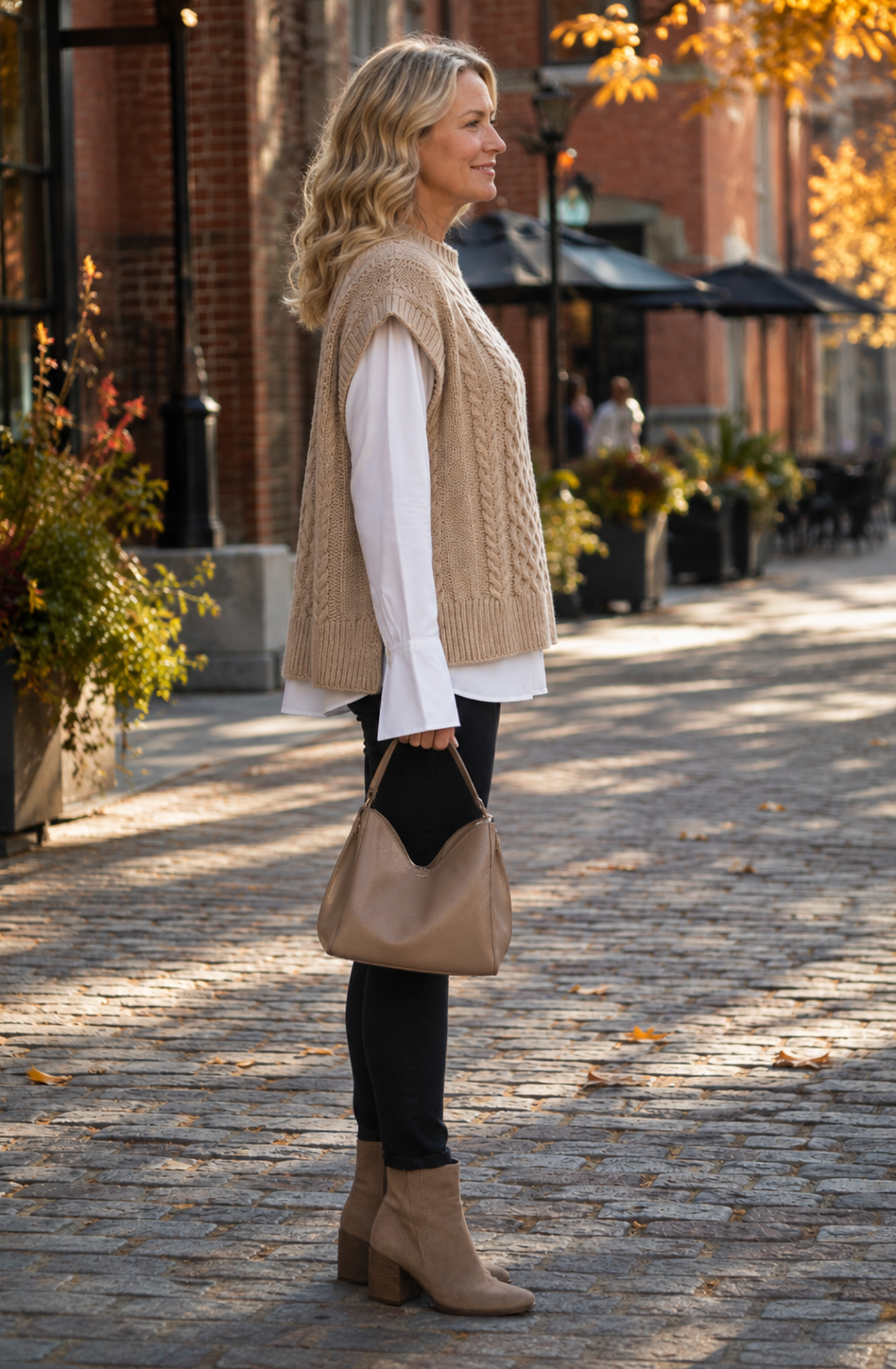 Camille™ | Cable Knit Sweater Vest