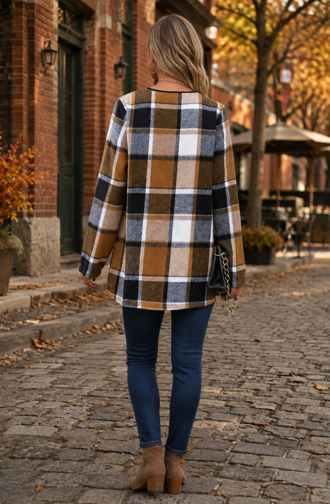 Sienna™ Plaid Draped Jacket