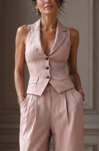 Valentina's™ | Tailored Vest & Wide-Leg Trouser Set