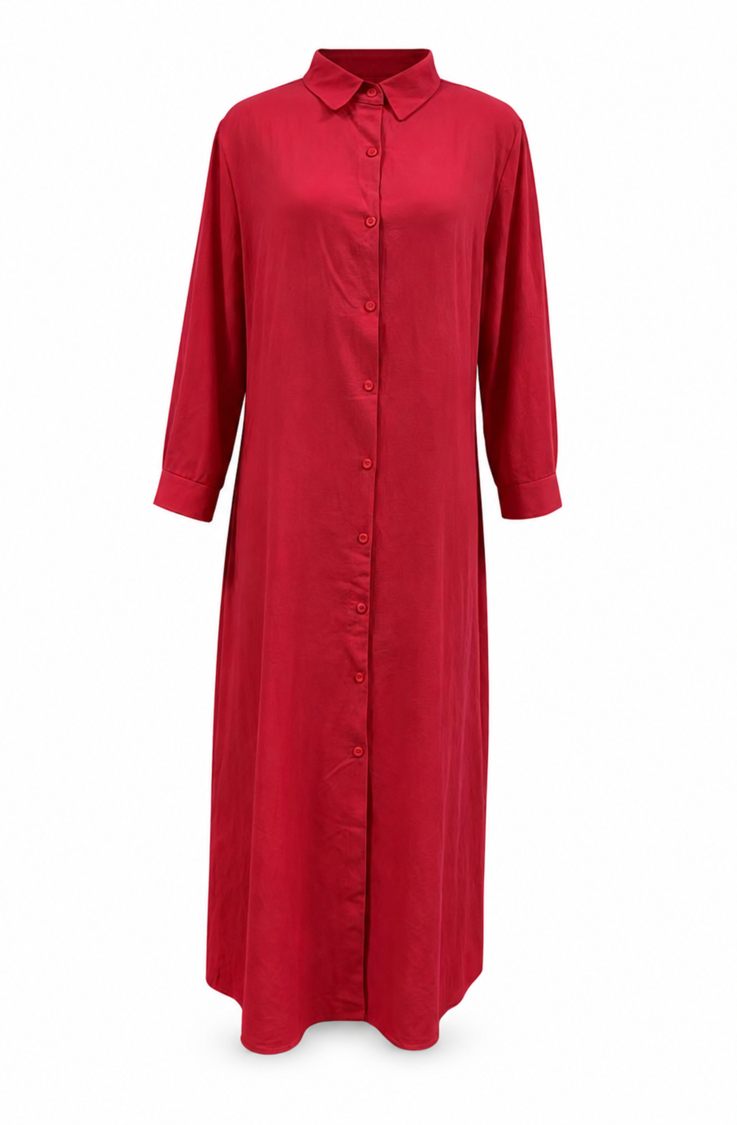 Elena™ | Flowing Maxi Shirt Dress