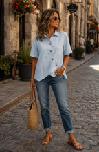 Elena™ The Asymmetric Button Blouse