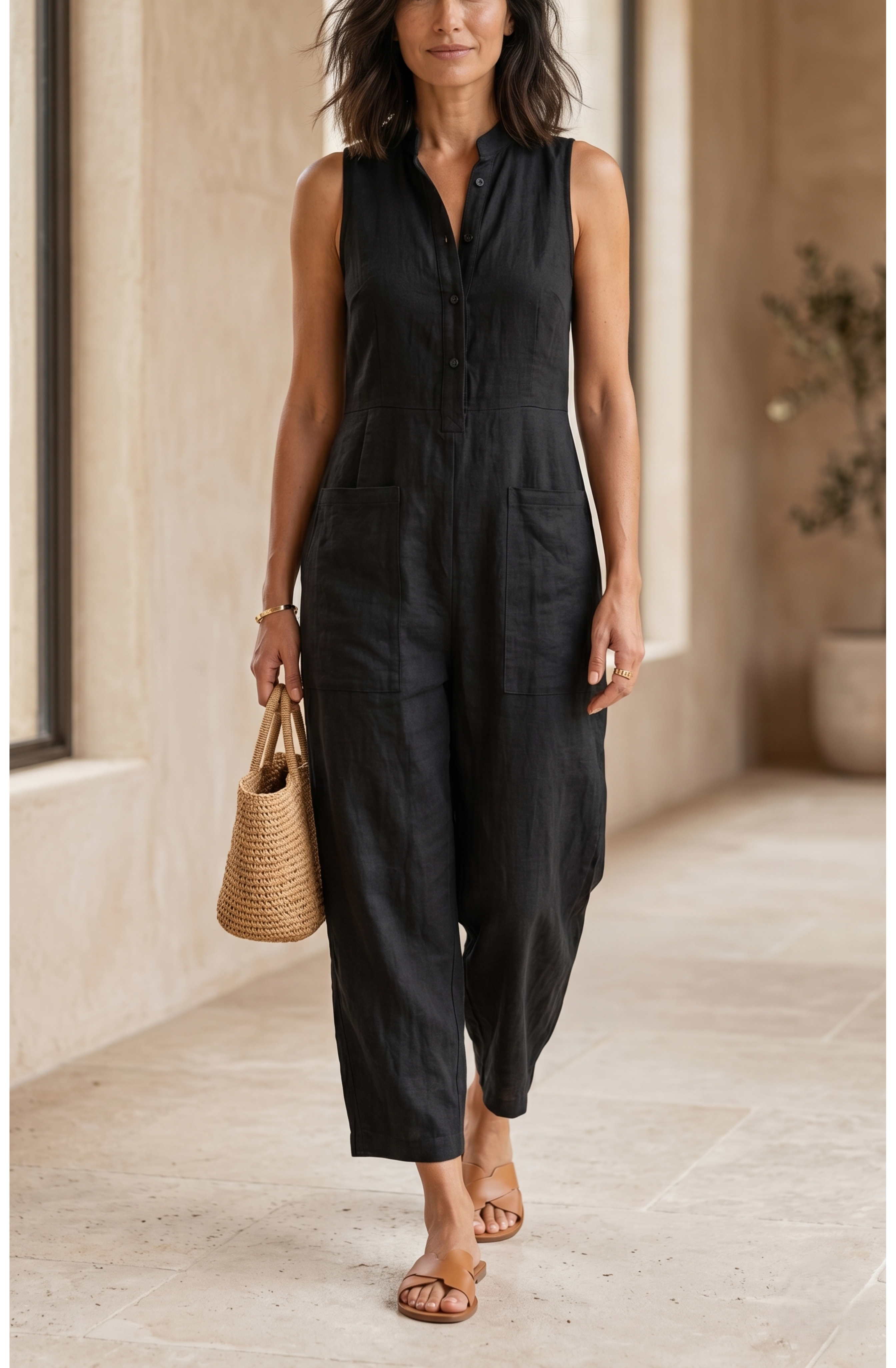 Elena’s™ | Effortless Linen Jumpsuit