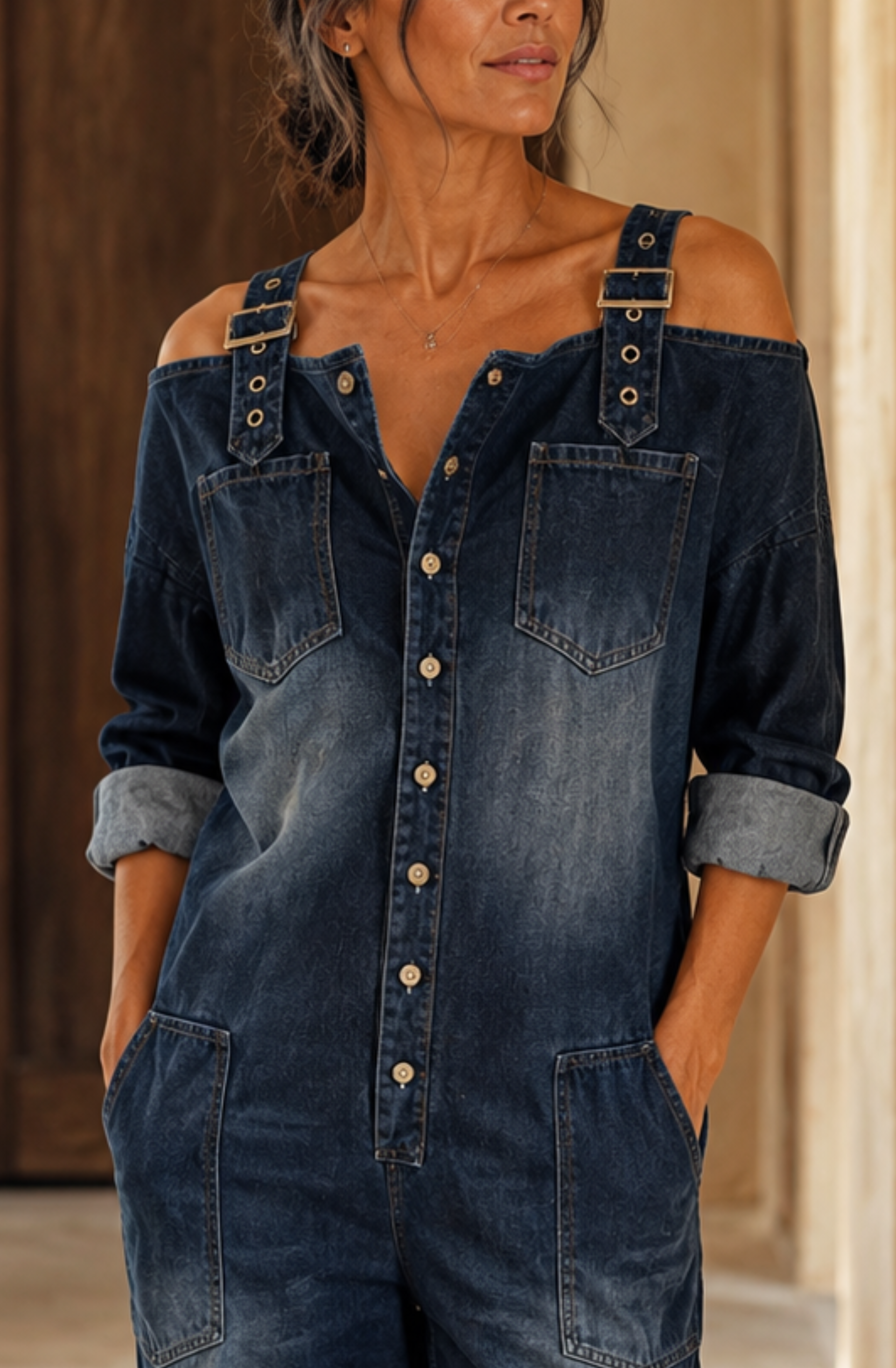 Mila™ | Relaxed Denim Jumpsuit