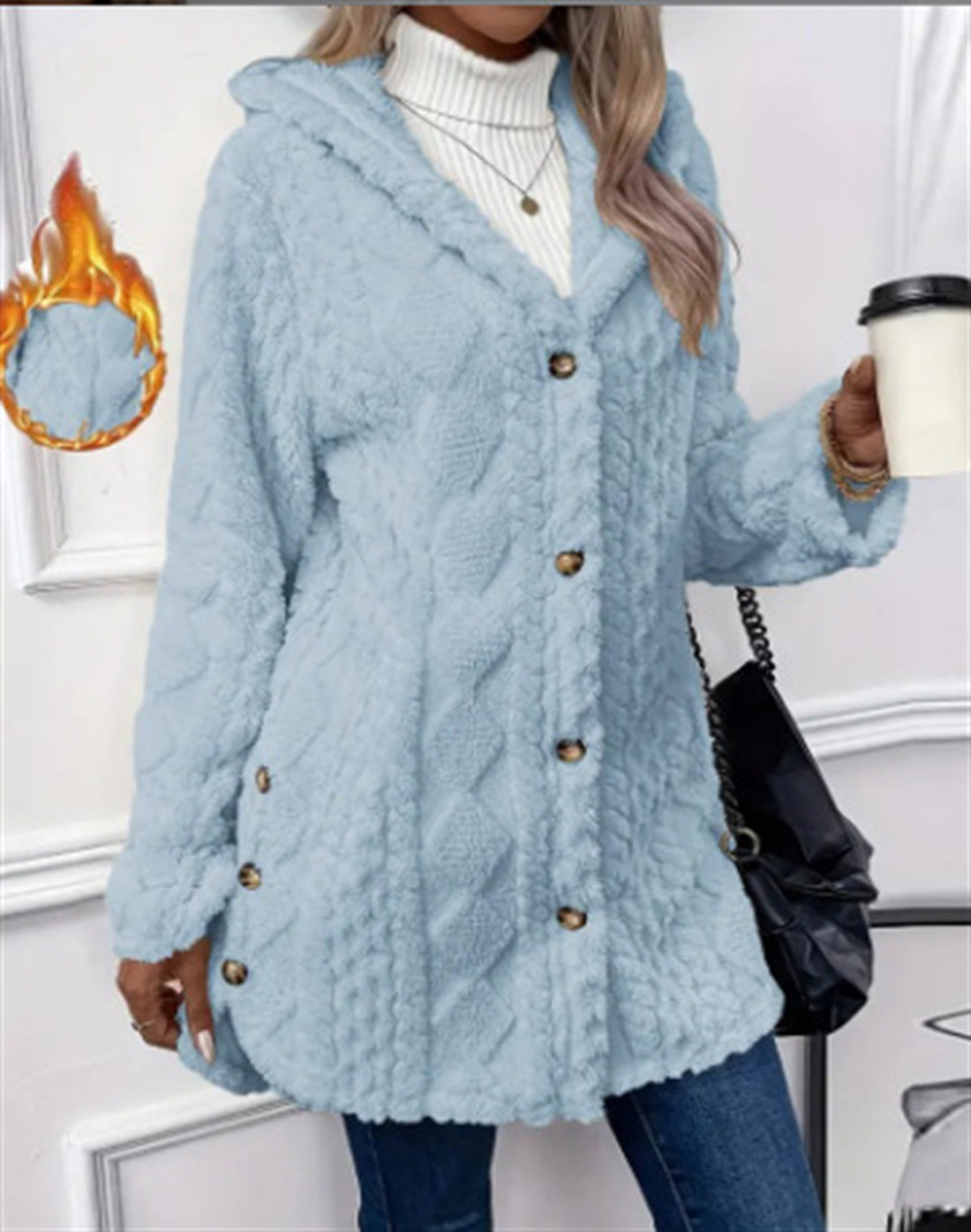 Dame hyggelig Oversize-jakke Stilla