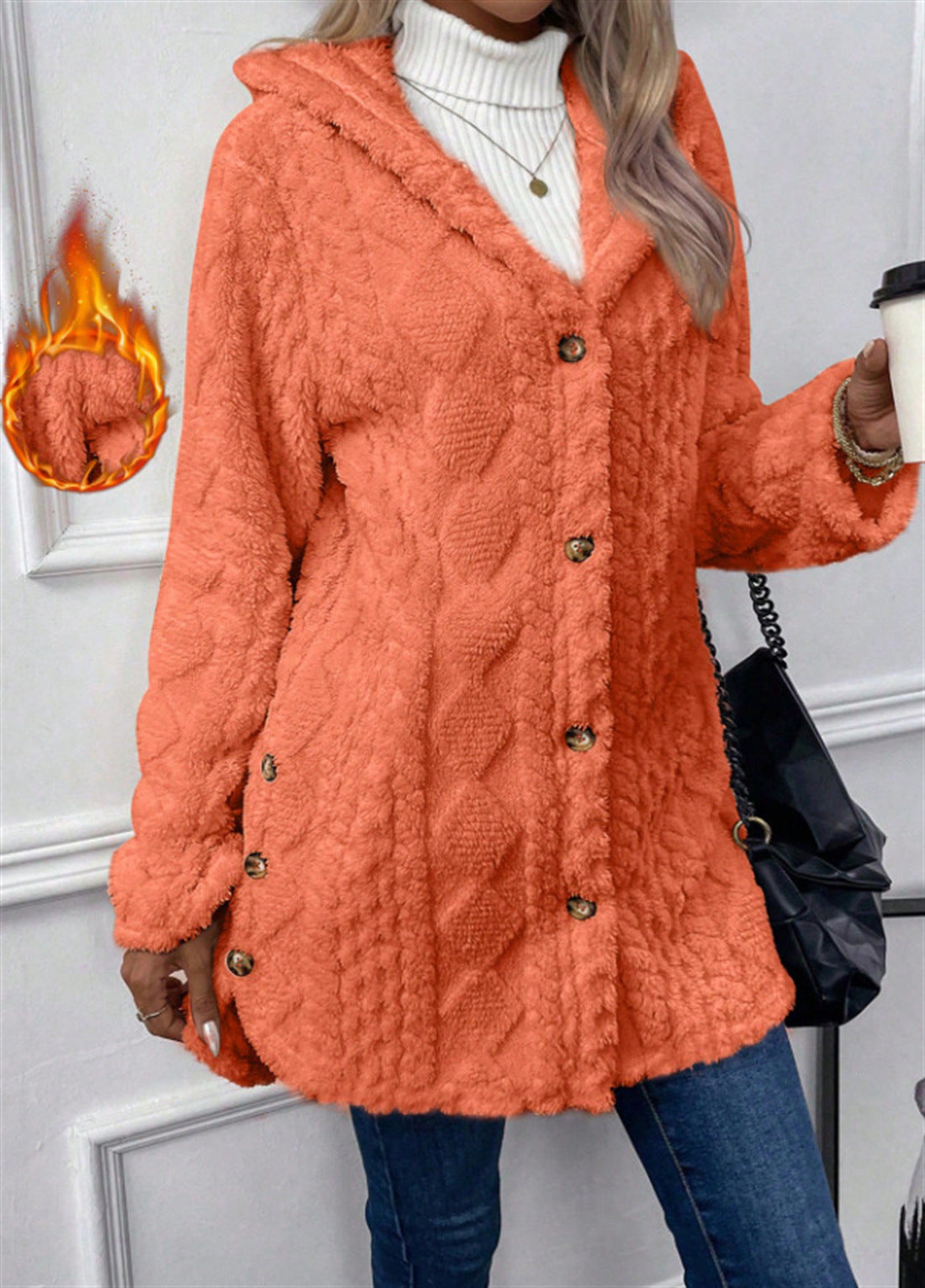 Dame hyggelig Oversize-jakke Stilla