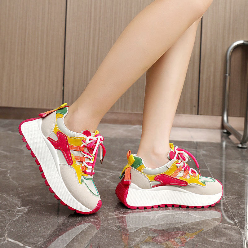 BRISSA™ - Comfy Breathable Lace up Running Sneakers