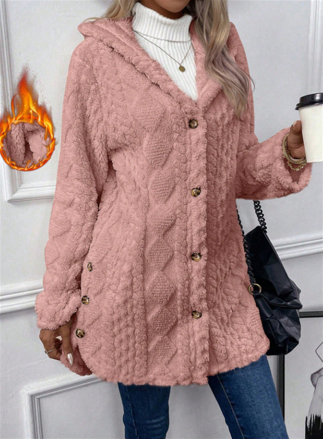 Dame hyggelig Oversize-jakke Stilla