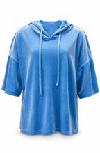 Élodie™ Oversized Velvet Hooded Top