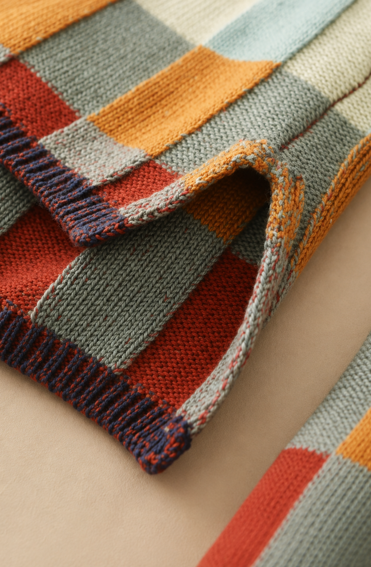 Maëlle™ Colourful Checked Turtleneck Sweater