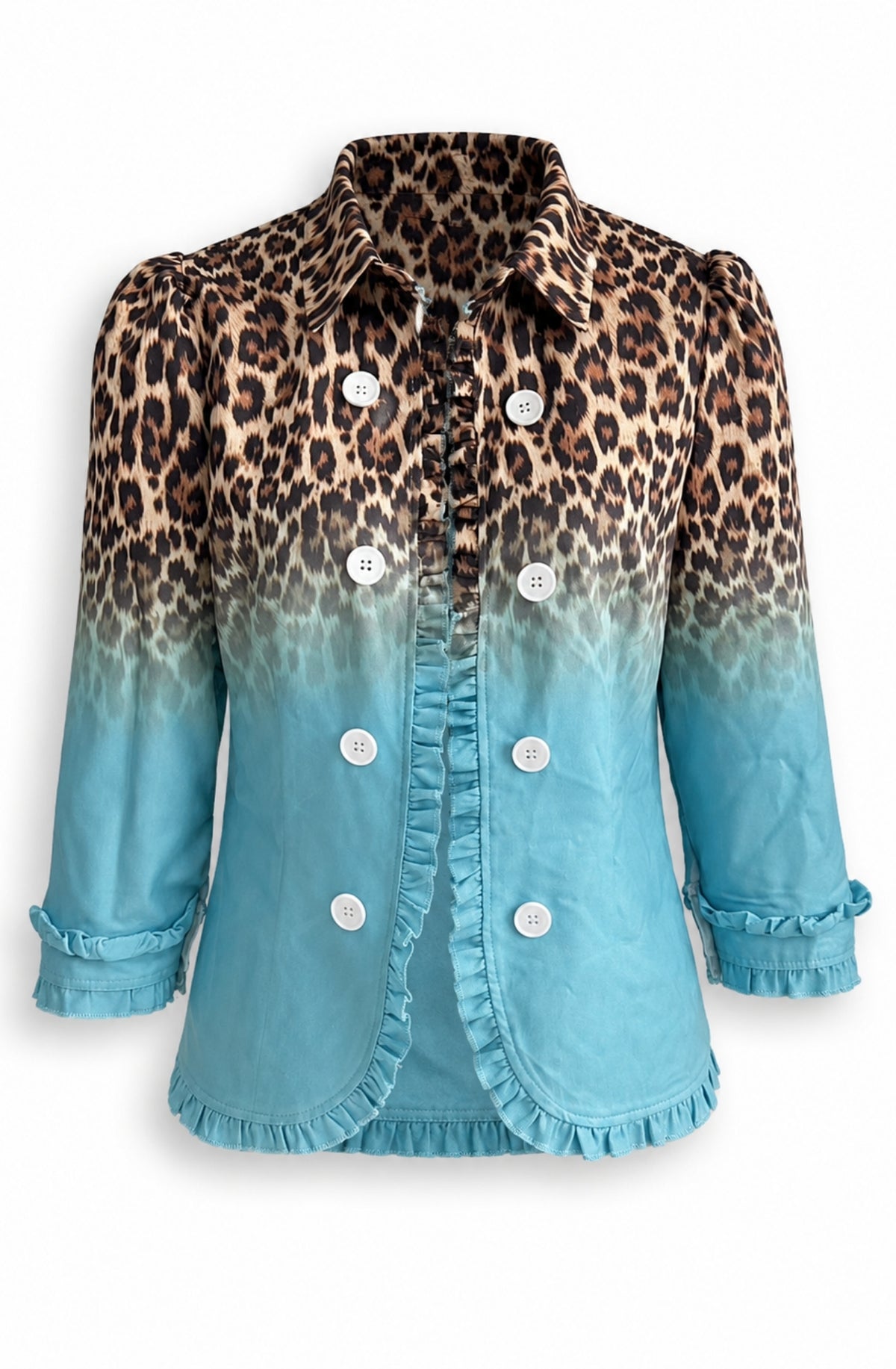 Savelle™ Leopard Ruffle Jacket
