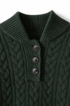 Aveline™ Cable-Knit Button Collar Sweater