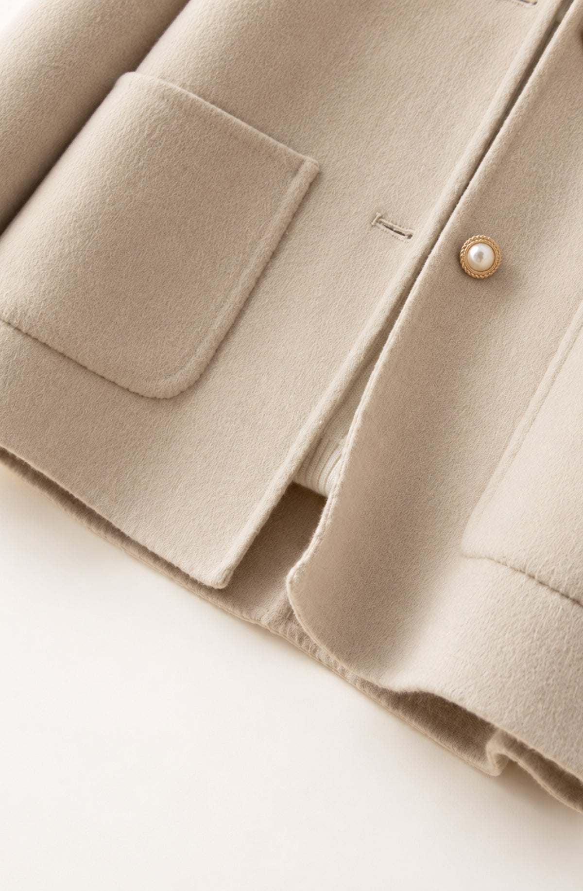 Marielle™ Pearl-Button Wool Jacket