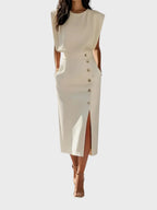 Dalia | Midi Dress with Side Slit