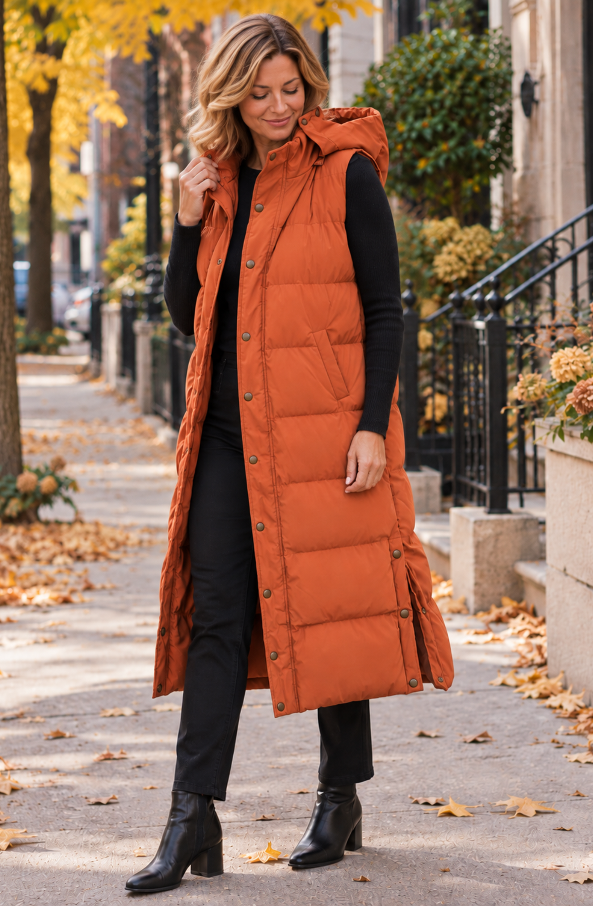 Norelle™ Longline Hooded Puffer Vest