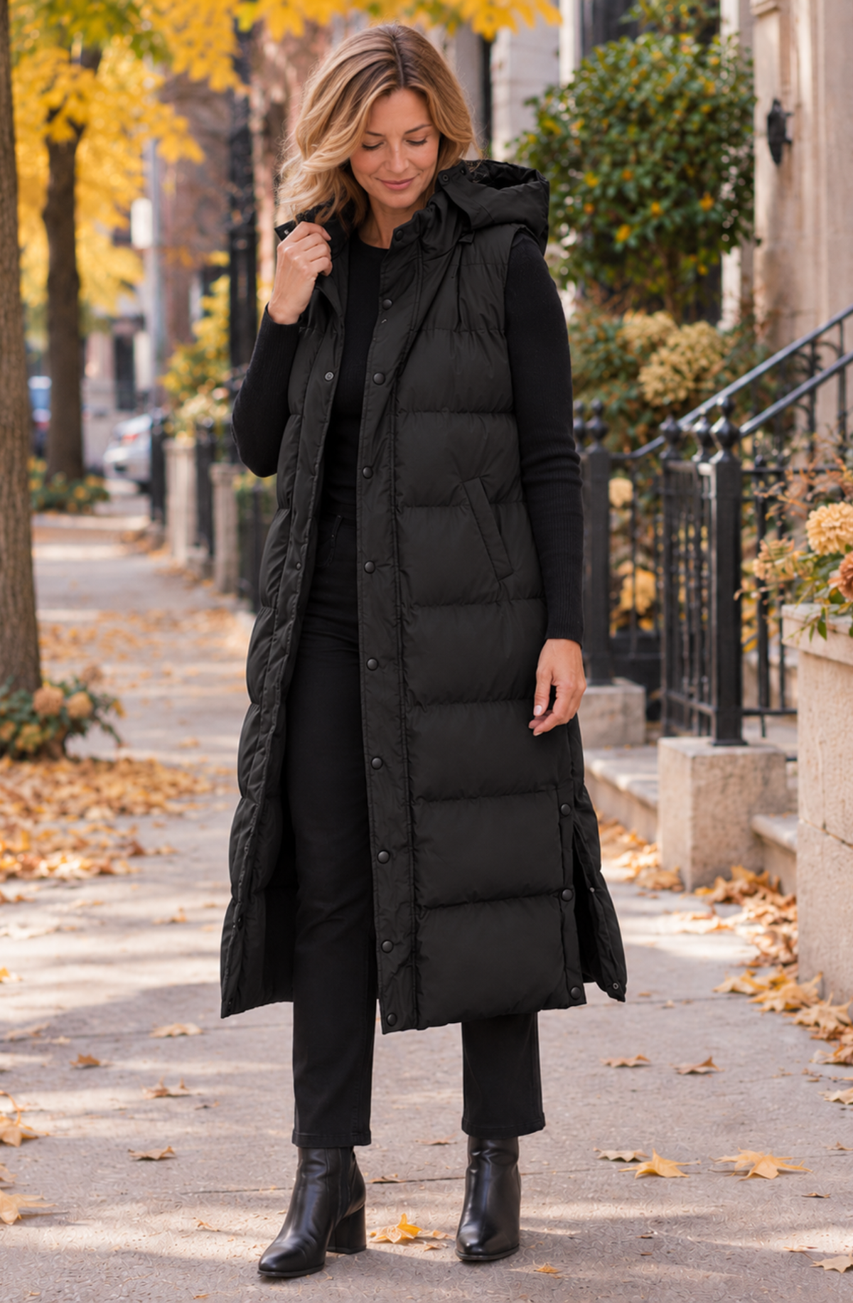 Norelle™ Longline Hooded Puffer Vest