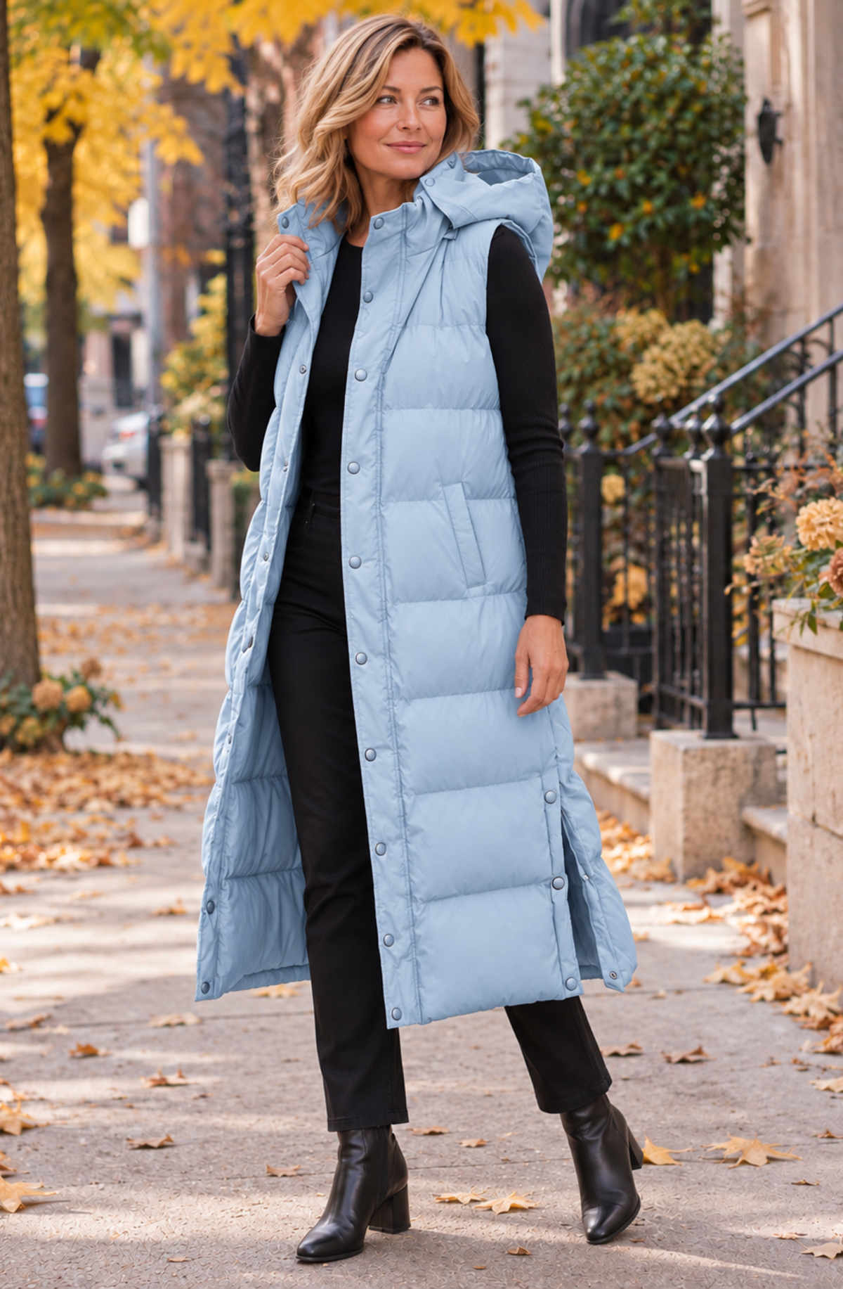 Norelle™ Longline Hooded Puffer Vest
