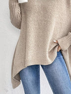 Turtleneck Dropped Shoulder Sweater