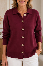 Élise™ Classic Collared Knit Cardigan