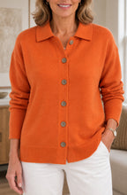 Élise™ Classic Collared Knit Cardigan