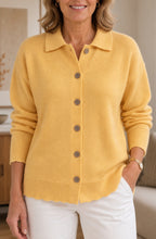 Élise™ Classic Collared Knit Cardigan